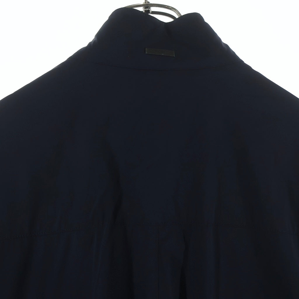 HUGO BOSS(ヒューゴボス) スタンドカラー ジップアップ ナイロン コート ネイビー