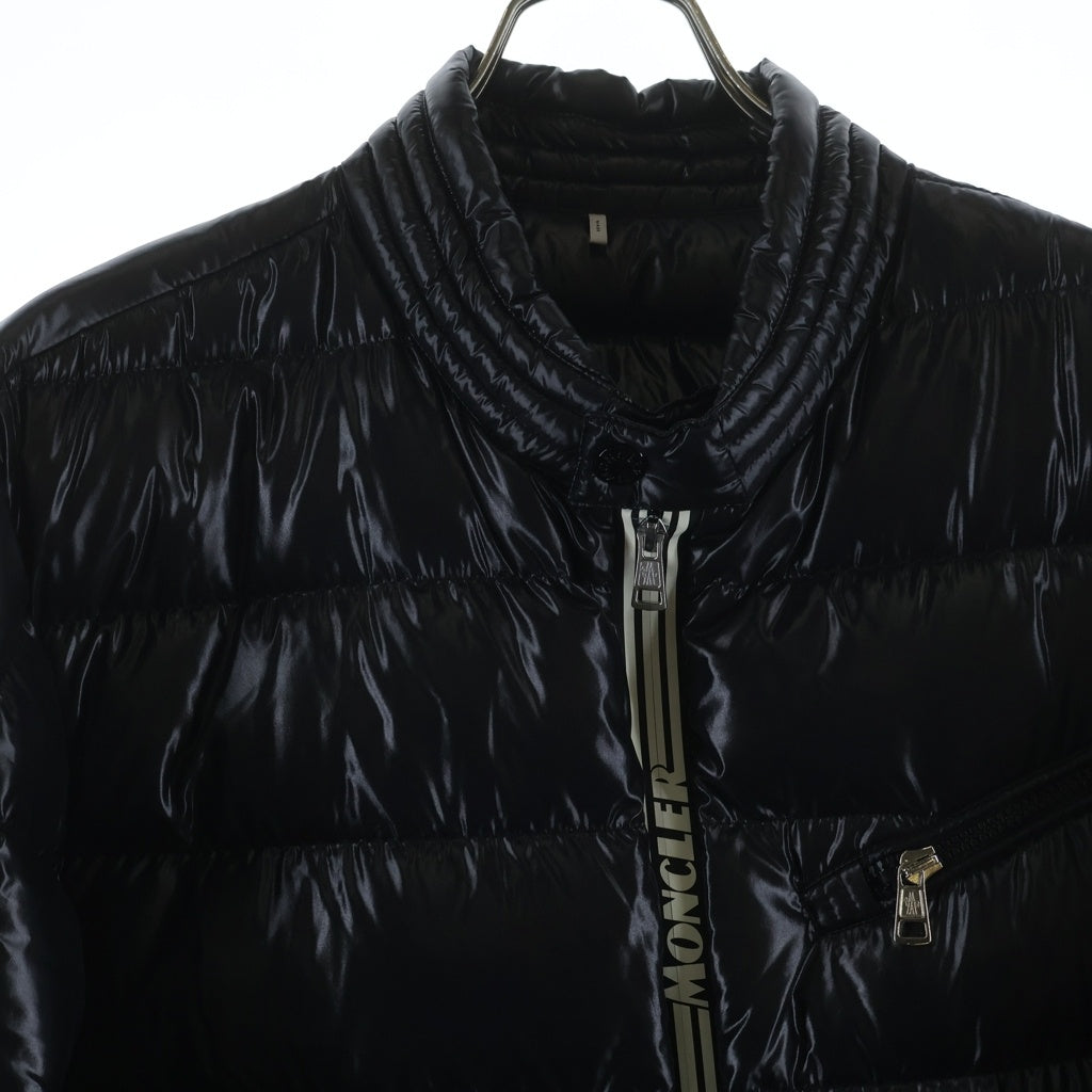 MONCLER(モンクレール) 20AW CAROUX ロゴプリント ジップアップ ダウンジャケット ブラック F20911A58100 68950