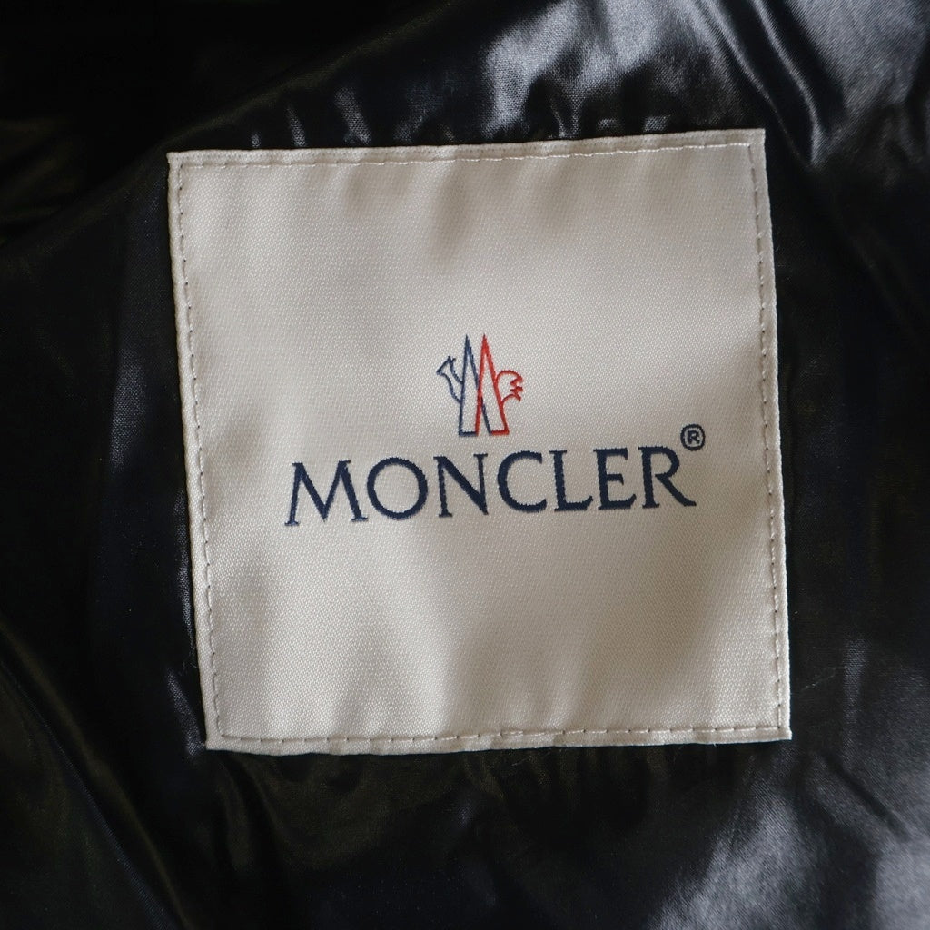 MONCLER(モンクレール) 20AW CAROUX ロゴプリント ジップアップ ダウンジャケット ブラック F20911A58100 68950