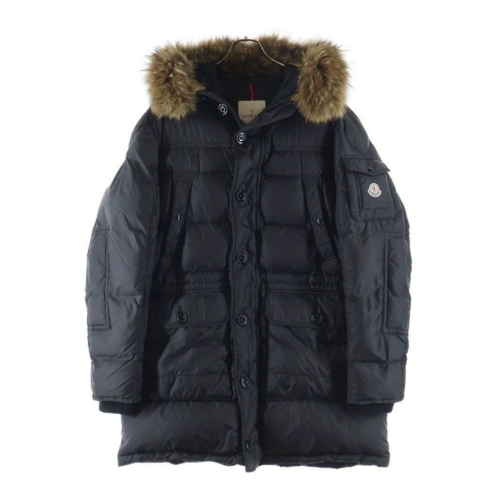 MONCLER(モンクレール) AFFTON アフトン ファーフーデッド ダウンジャケット コート ブラック 420914233025 54654