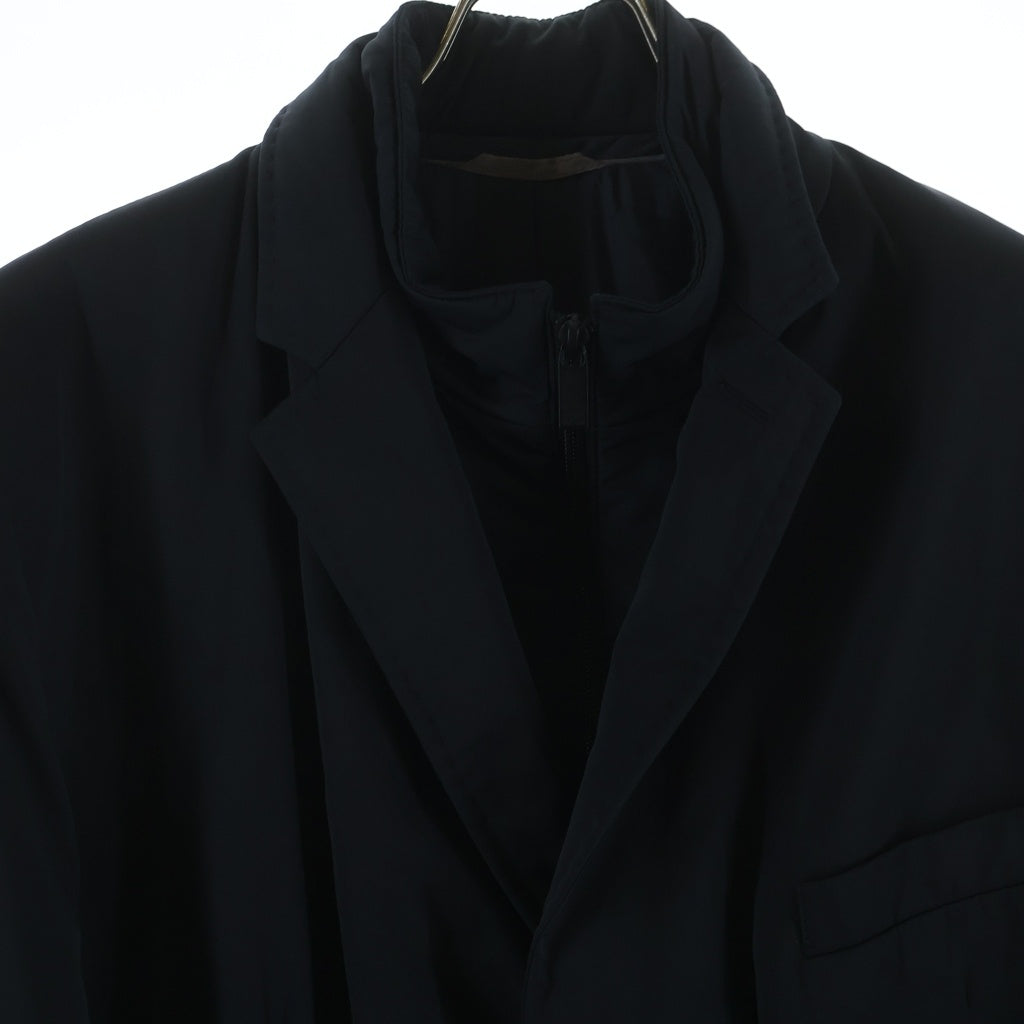 HUGO BOSS(ヒューゴボス) ナイロン 中綿 ジップアップ チェスターコート ブラック 50255804