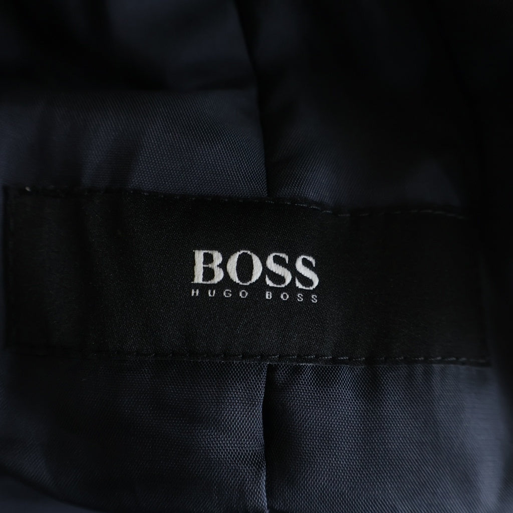 HUGO BOSS(ヒューゴボス) ナイロン 中綿 ジップアップ チェスターコート ブラック 50255804