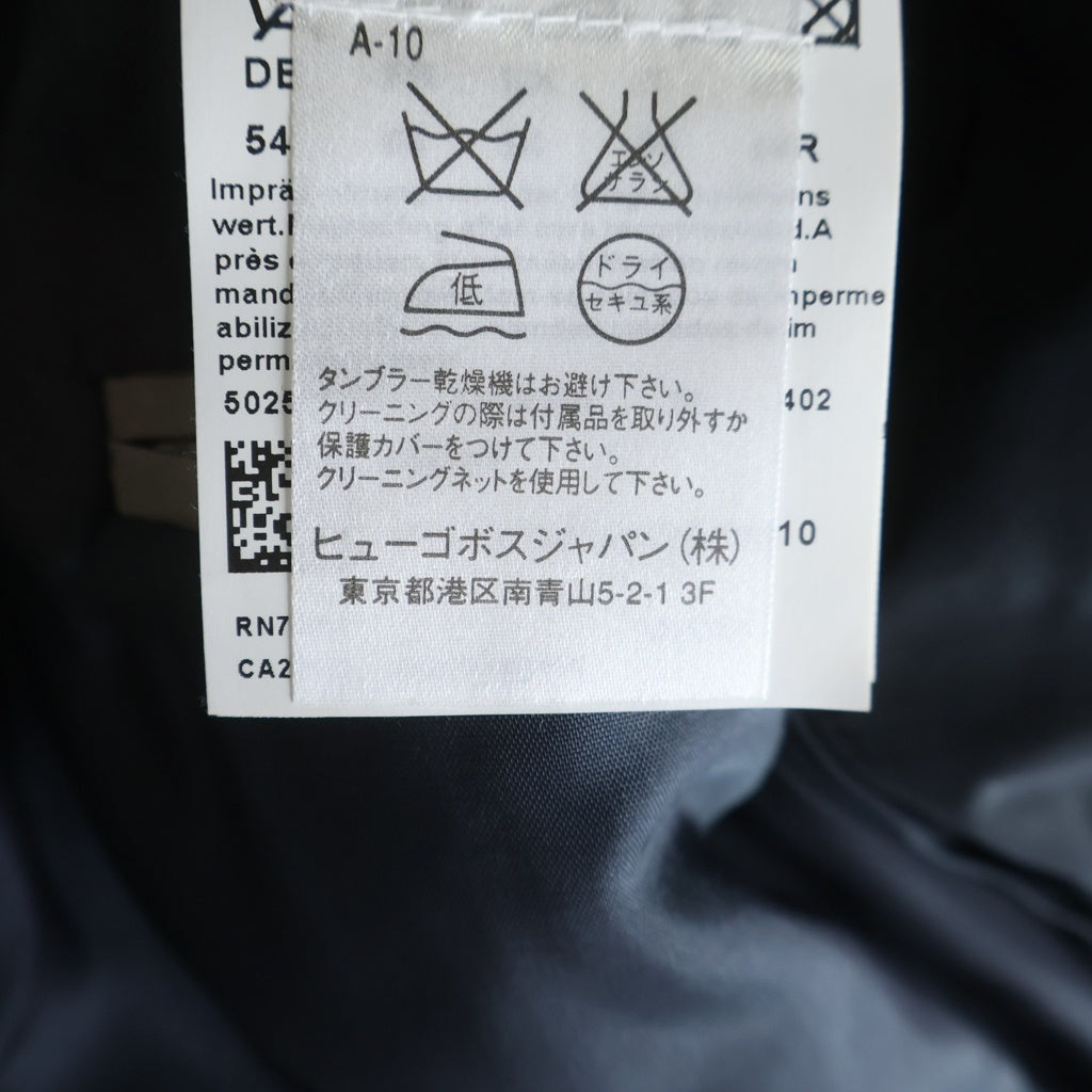 HUGO BOSS(ヒューゴボス) ナイロン 中綿 ジップアップ チェスターコート ブラック 50255804