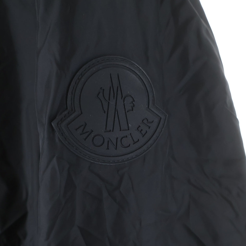 MONCLER(モンクレール) ラバーワッペンロゴ リバーシブル ナイロン ボアフリース ジップアップ ジャケット ブラック/ホワイト F20918G77000 899AJ