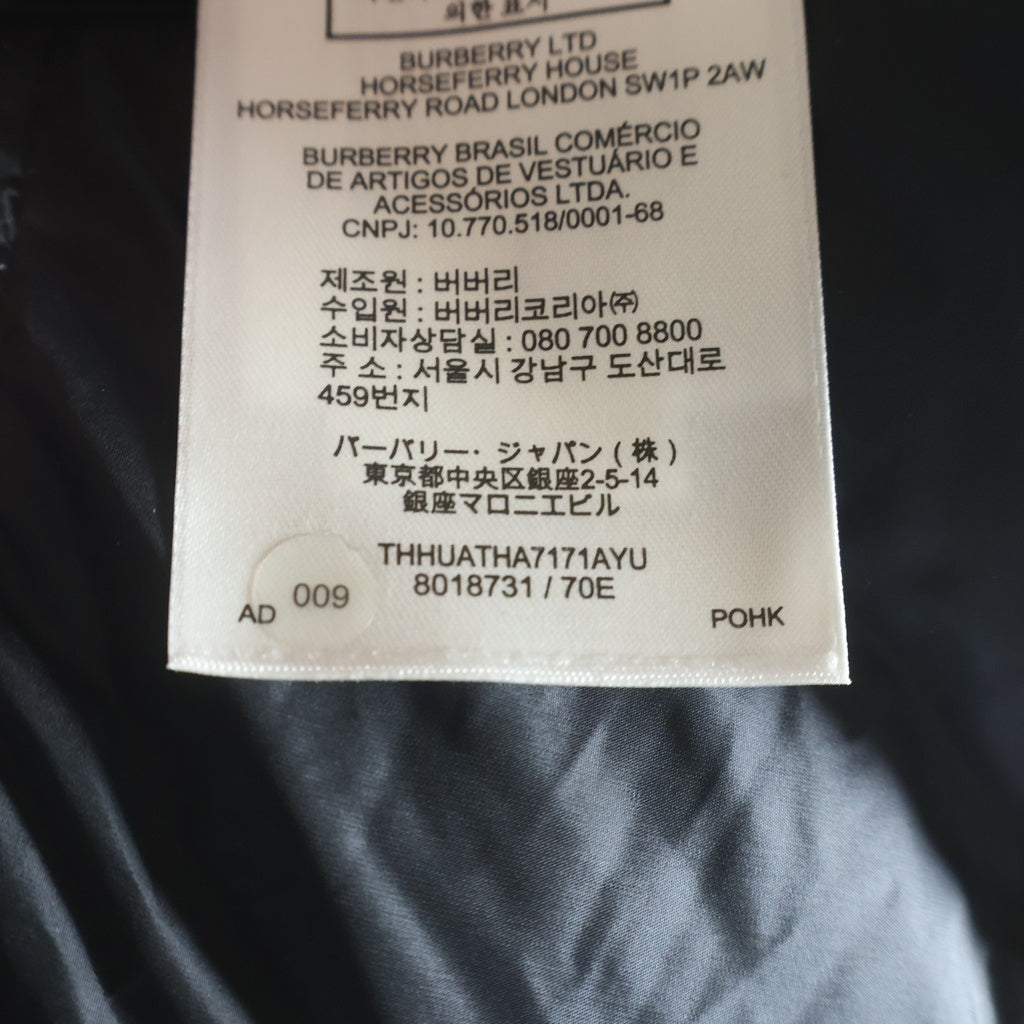 BURBERRY(バーバリー) LOCKWELL ロックウェル チェック柄切り替え 2WAY ダウンジャケット ベスト ブラック 8018731