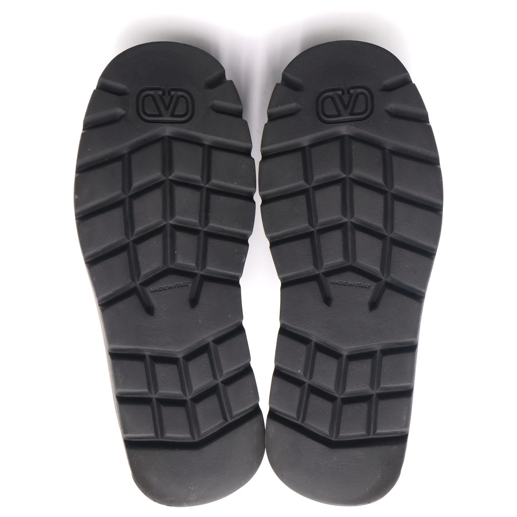 VALENTINO GARAVANI(ヴァレンチノガラヴァーニ) レザー サイドゴア 厚底 プラットフォーム ショートブーツ ブラック レディース