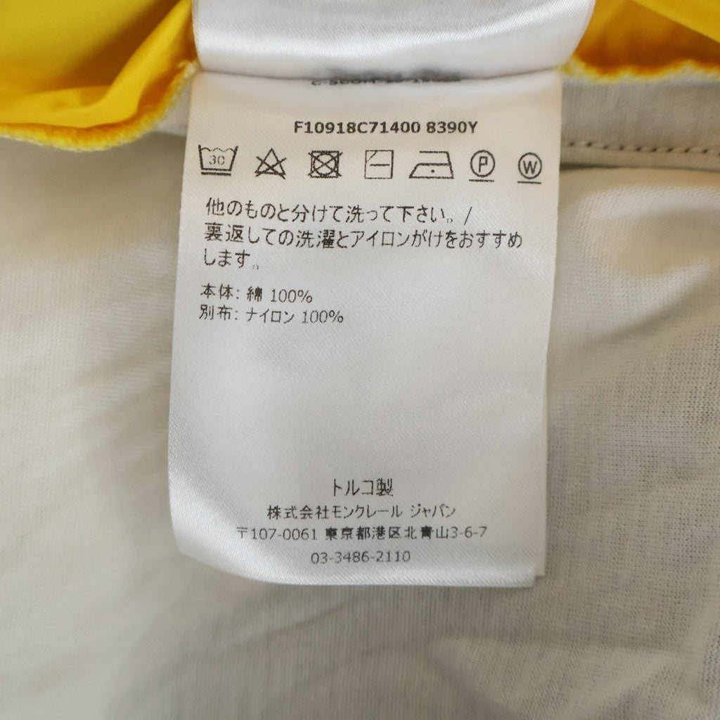 MONCLER(モンクレール) 20SS ワッペンロゴ サイドジップ ドローコード クルーネック 半袖Tシャツ ホワイト F10918C71400 8390Y