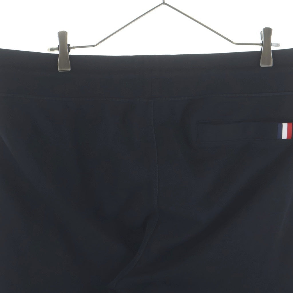 MONCLER(モンクレール) 19AW ラバーワッペンロゴ ジップポケット スウェットトラックパンツ ブラック E20918709200 8098U