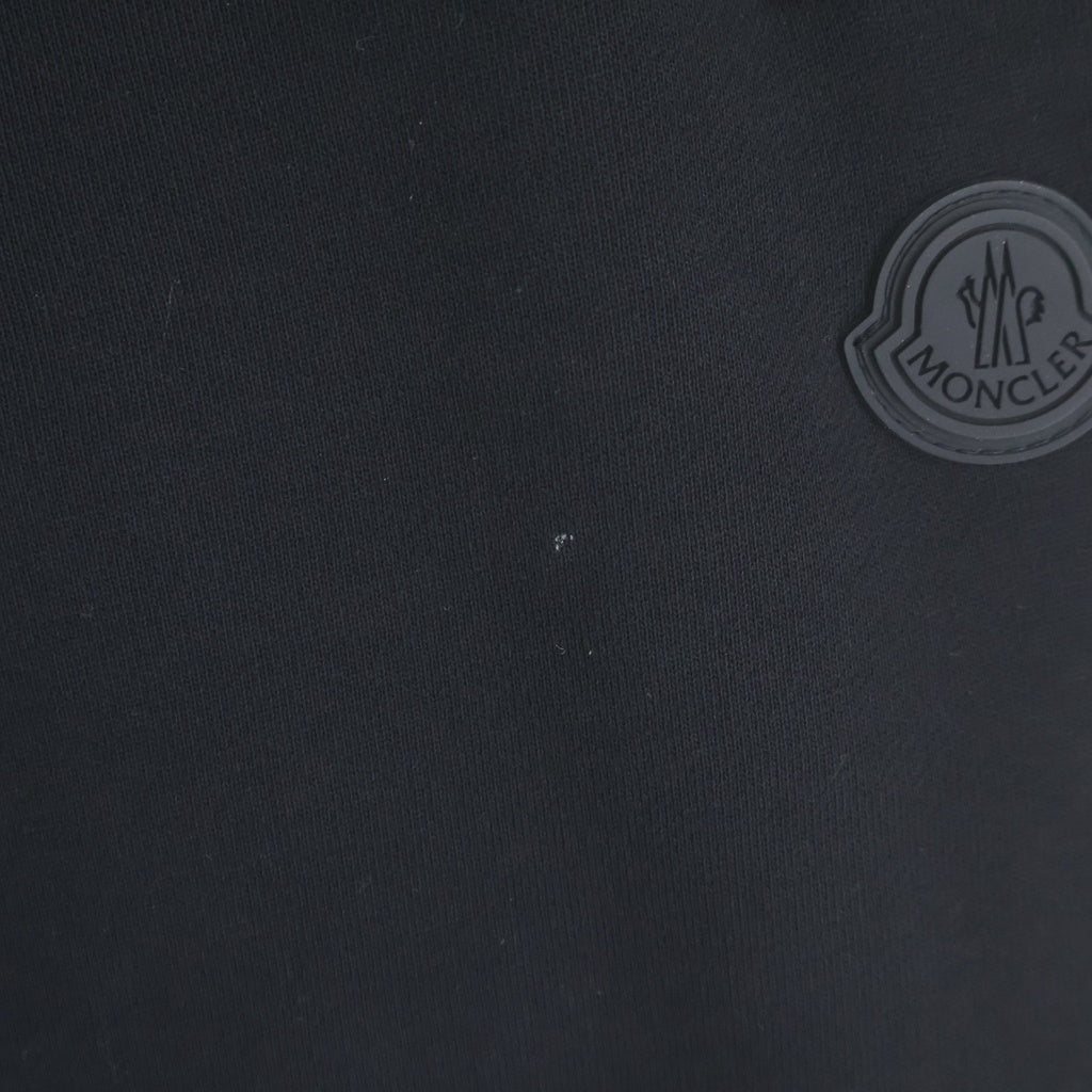 MONCLER(モンクレール) 19AW ラバーワッペンロゴ ジップポケット スウェットトラックパンツ ブラック E20918709200 8098U