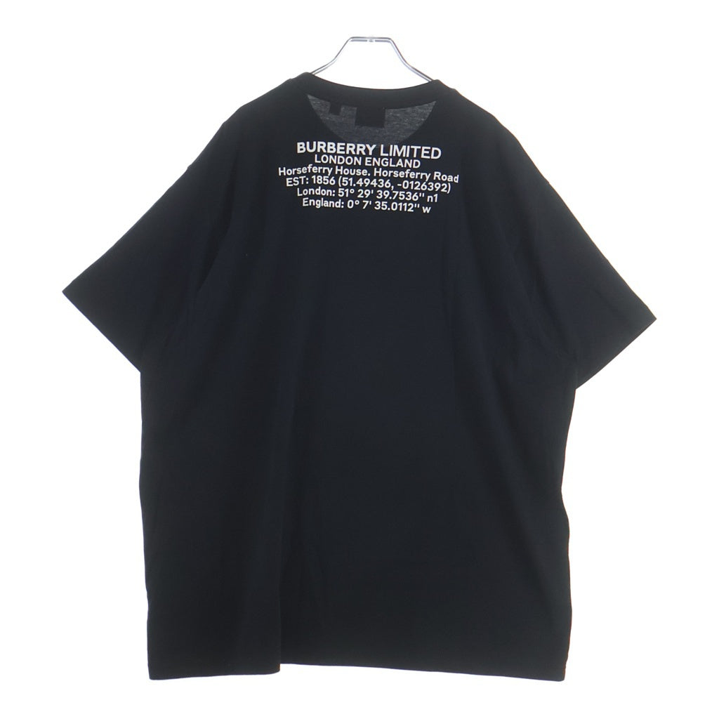 BURBERRY(バーバリー) ロゴプリント クルーネック 半袖Tシャツ カットソー ブラック 8025657