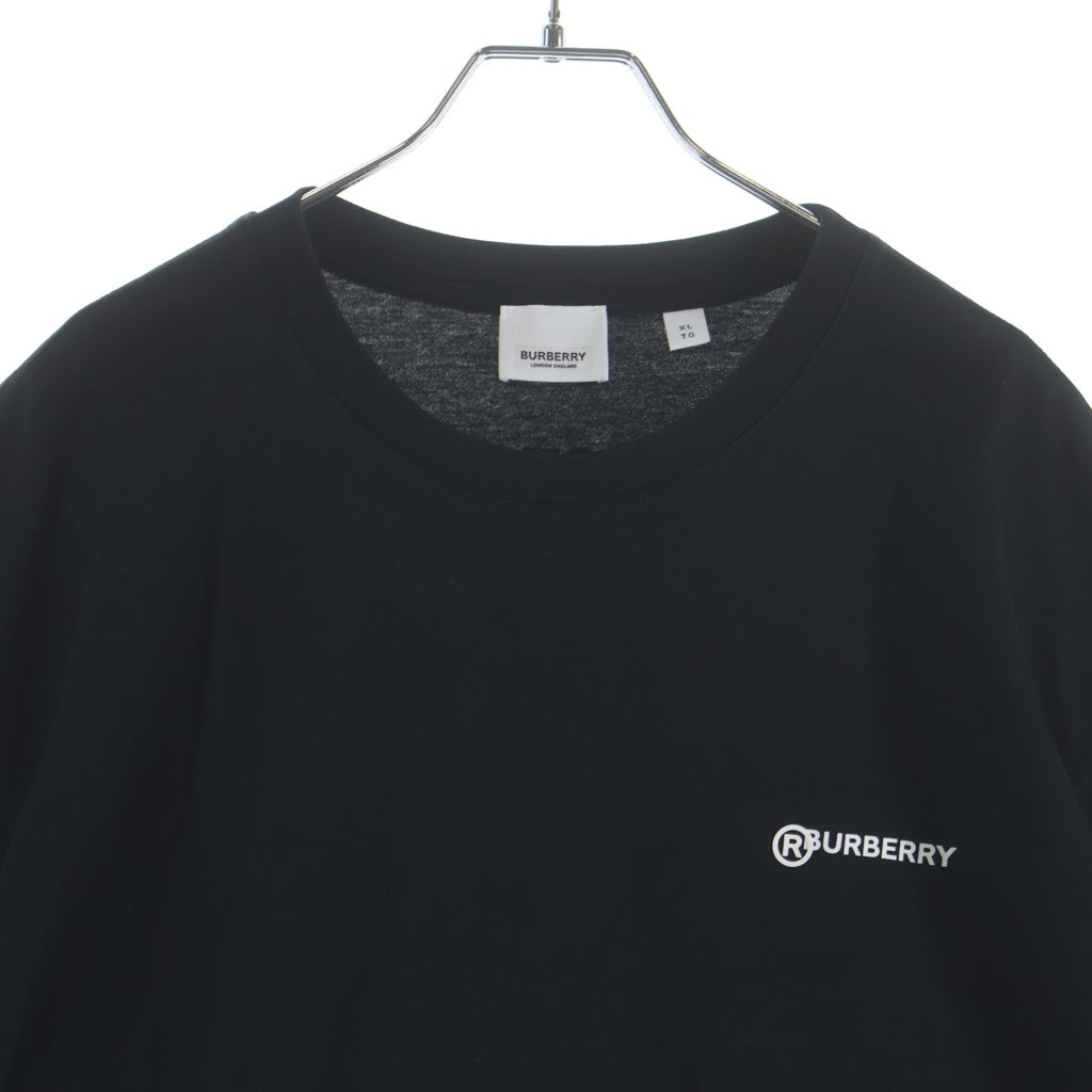 BURBERRY(バーバリー) ロゴプリント クルーネック 半袖Tシャツ カットソー ブラック 8025657