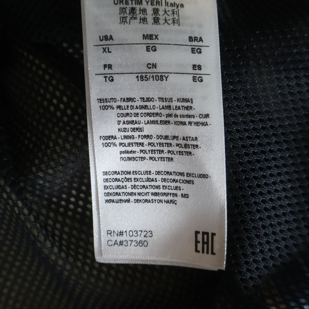 Armani Exchange(アルマーニ エクスチェンジ) レザーウインドブレーカー 迷彩 ブルー #XL 3ZZB50