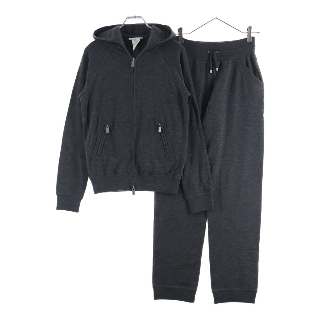 CELINE(セリーヌ) セットアップ カシミヤニット ジップアップパーカー フーディー イージーパンツ グレー 2 5853/1234 2 1801/1270