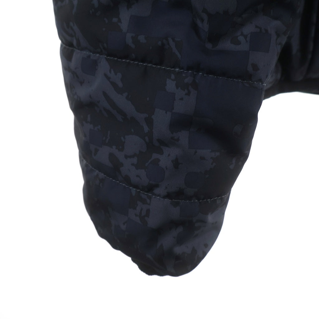 EMPORIO ARMANI(エンポリオアルマーニ) ロゴプリント 総柄プリント フーデッド ジップアップ 中綿ジャケット グレー 6ZPB62
