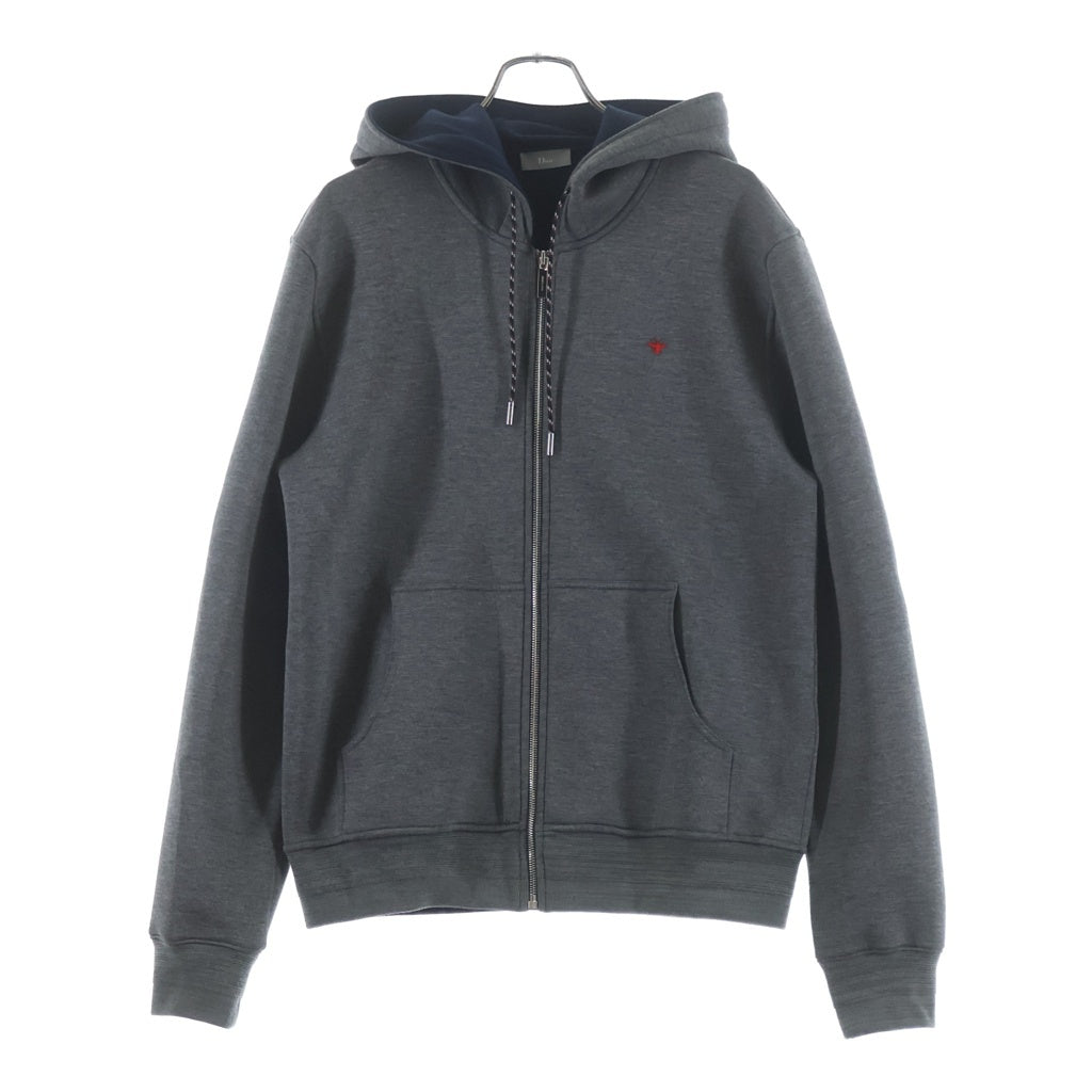 Christian Dior(クリスチャンディオール) フルジップ パーカー フーディ グレー コットン 733J22080413