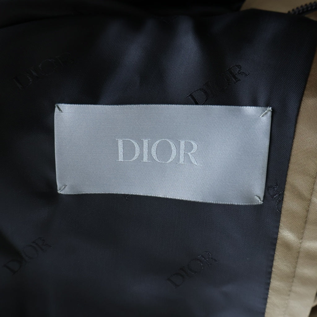 Christian Dior(クリスチャンディオール) ブルゾン サドル ポケット ゴールド×ブラウン ナイロン 013C409A4716