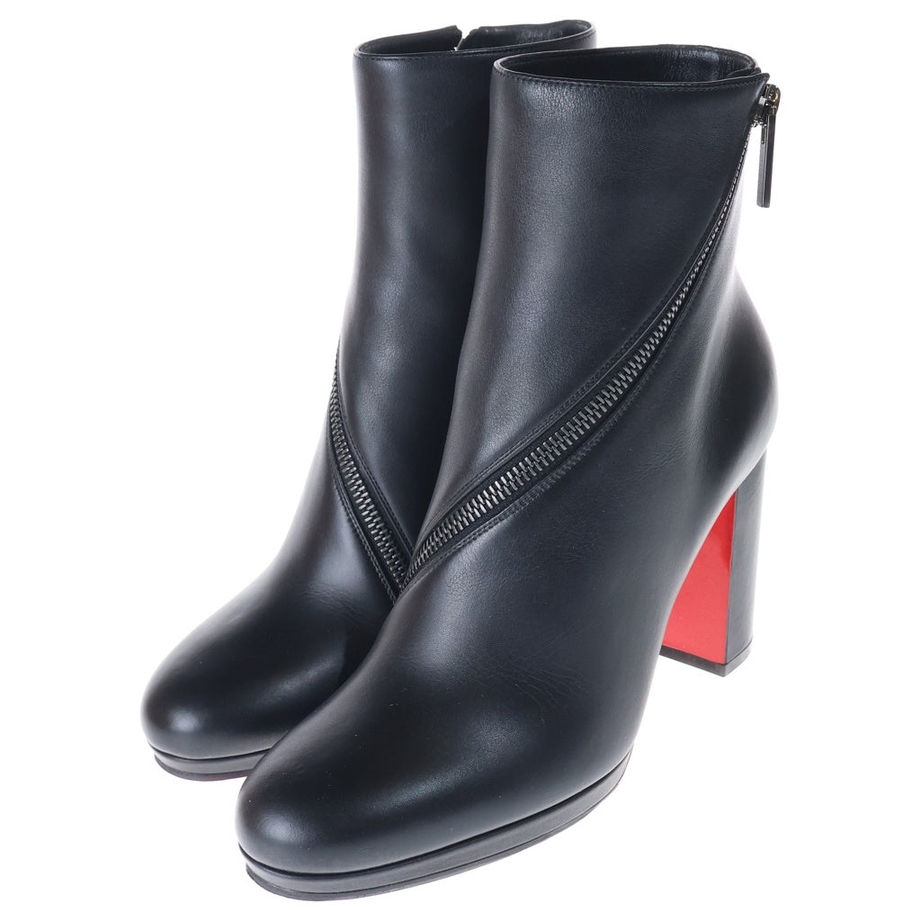 CHRISTIAN LOUBOUTIN(クリスチャンルブタン) ビルギッタ100 ヒールブーツ ブラック カーフレザー #37 1200538 レディース