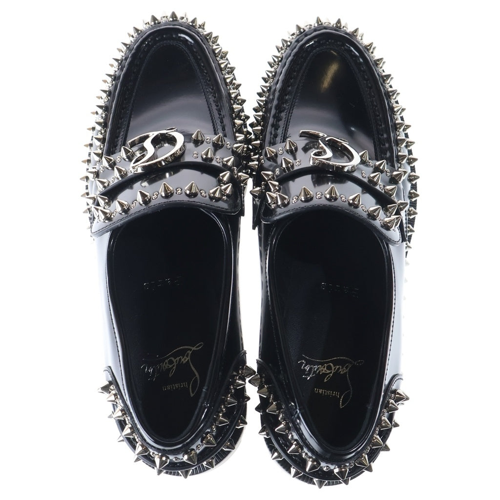 CHRISTIAN LOUBOUTIN(クリスチャンルブタン) CLモックルグスパイクフラット スタッズ ローファー カーフレザー ブラック #37 3230797 レディース