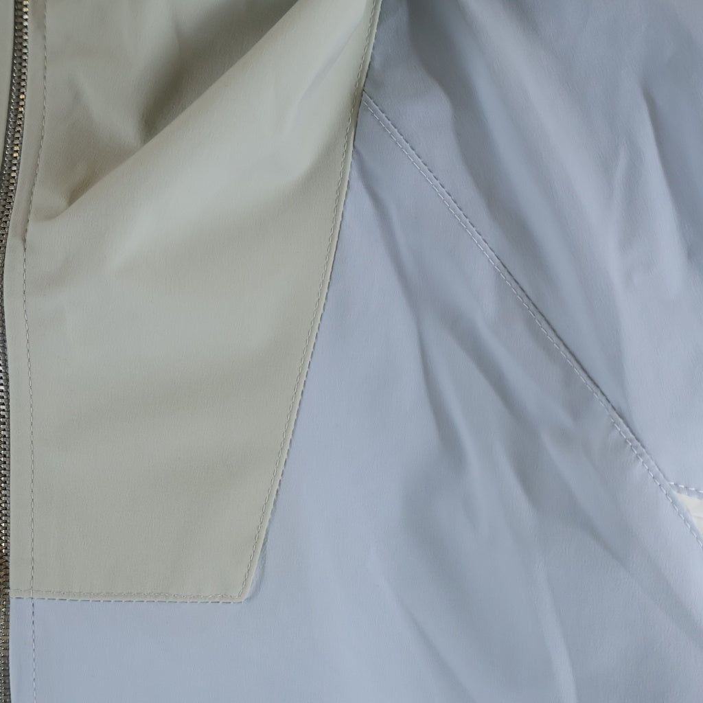 HERMES(エルメス) ナイロンジップアップフーディ ライトブルー×ベージュ #48 H552940HX