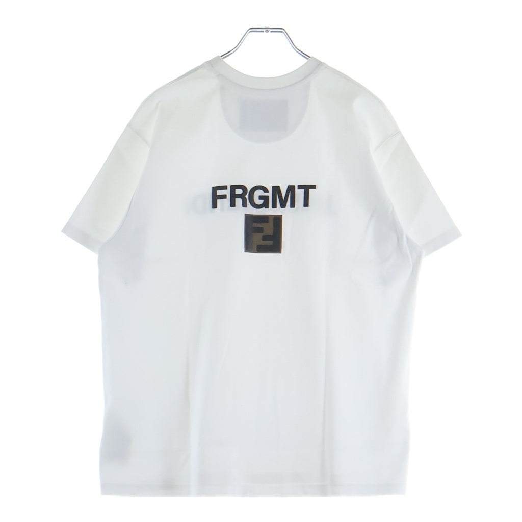 FENDI(フェンディ) リバースロゴプリントTシャツ ホワイト コットン #S FY1144 AQJN
