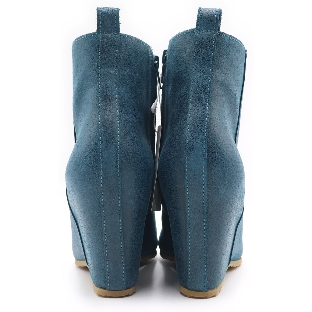 MM6 Maison Margiela(エムエムシックスメゾンマルジェラ) サイドジップスエード ブーツ 38 ブルー S40WU0045 レディース