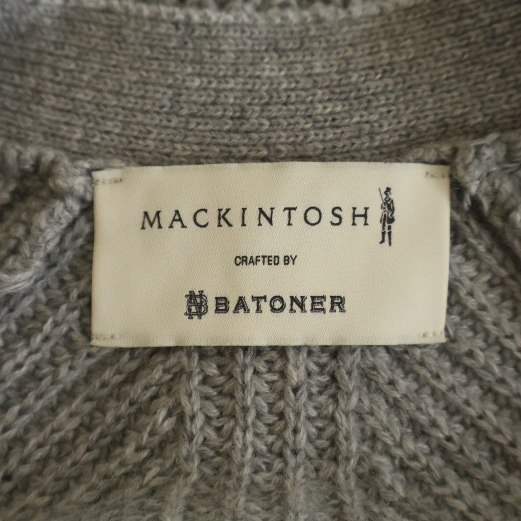 MACKINTOSH(マッキントッシュ) ×BATONER バトナー カシミヤニット 長袖カーディガン グレー レディース