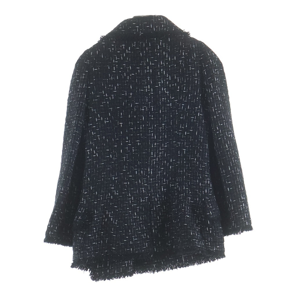 CHANEL(シャネル) ロゴツイード グリポアボタン ダブルブレスト ジャケット ブラック レディース P45108V33335