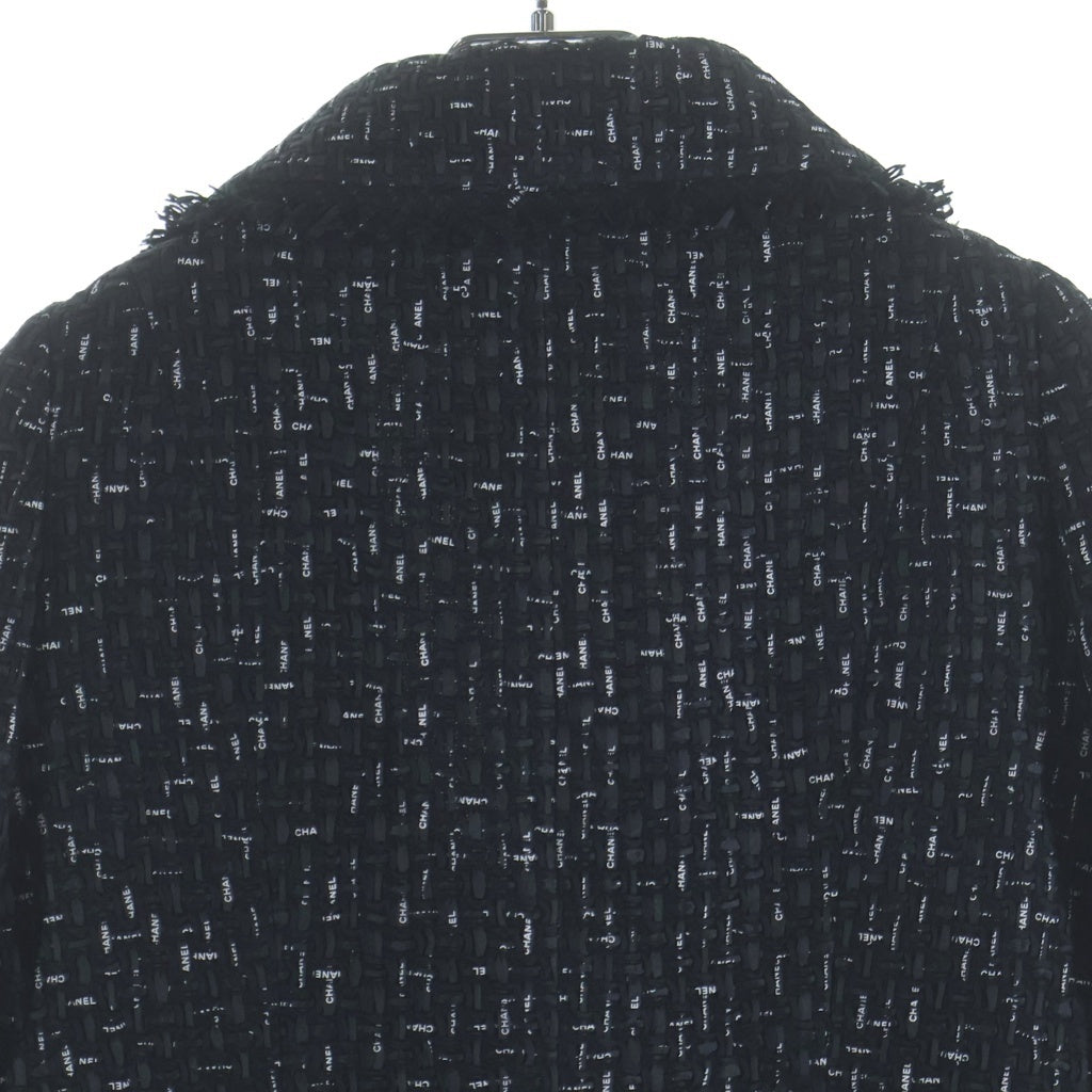 CHANEL(シャネル) ロゴツイード グリポアボタン ダブルブレスト ジャケット ブラック レディース P45108V33335