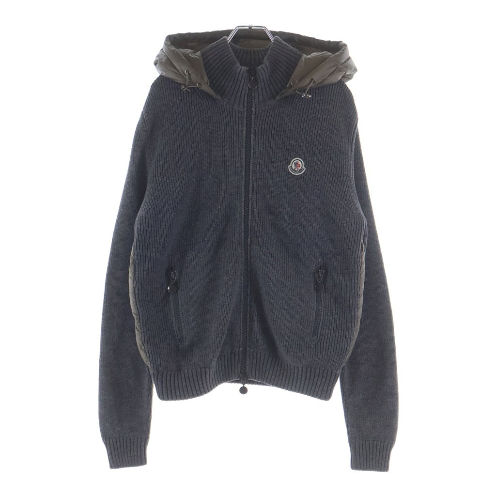 MONCLER(モンクレール) MAGLIONE TRICOT CARDIGANN カーキ×グレー #M レディース