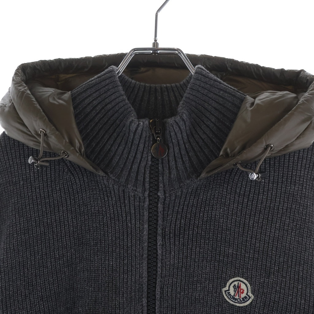 MONCLER(モンクレール) MAGLIONE TRICOT CARDIGANN カーキ×グレー #M レディース