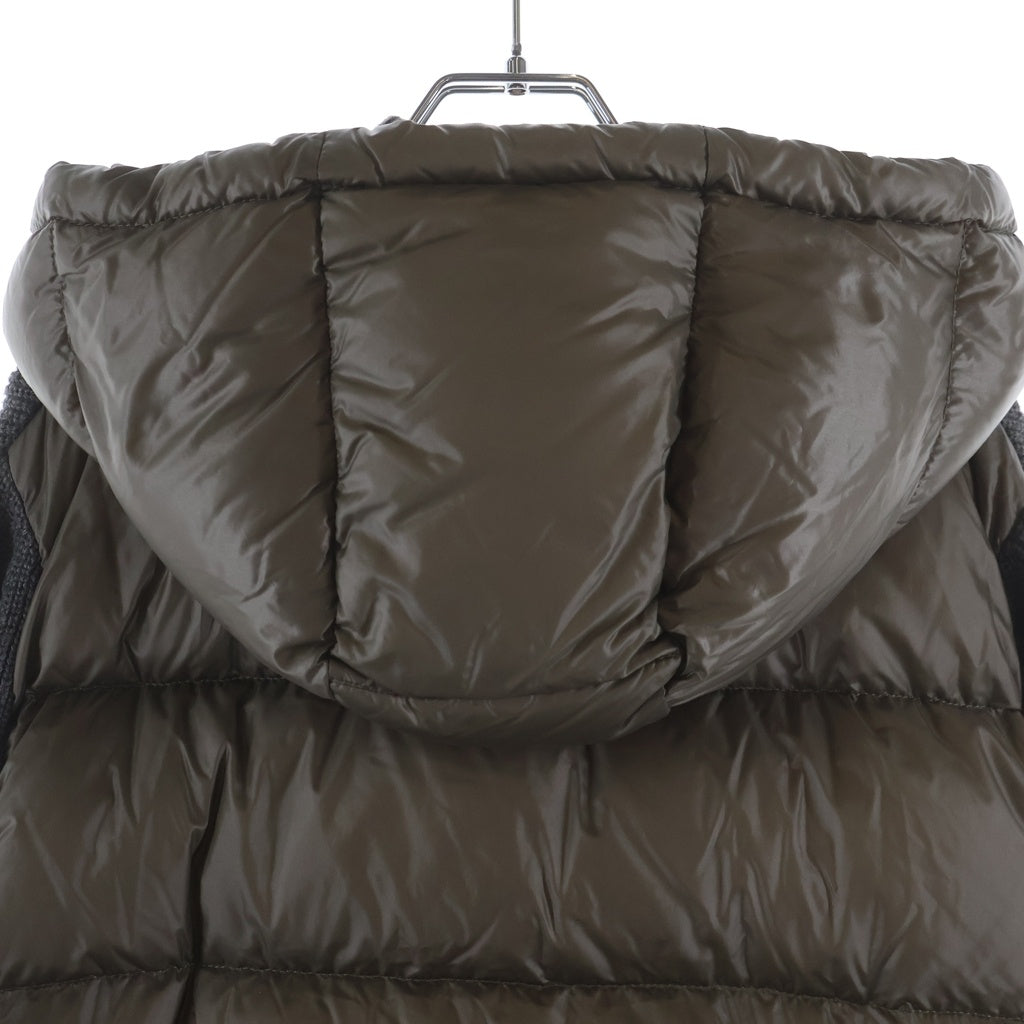 MONCLER(モンクレール) MAGLIONE TRICOT CARDIGANN カーキ×グレー #M レディース
