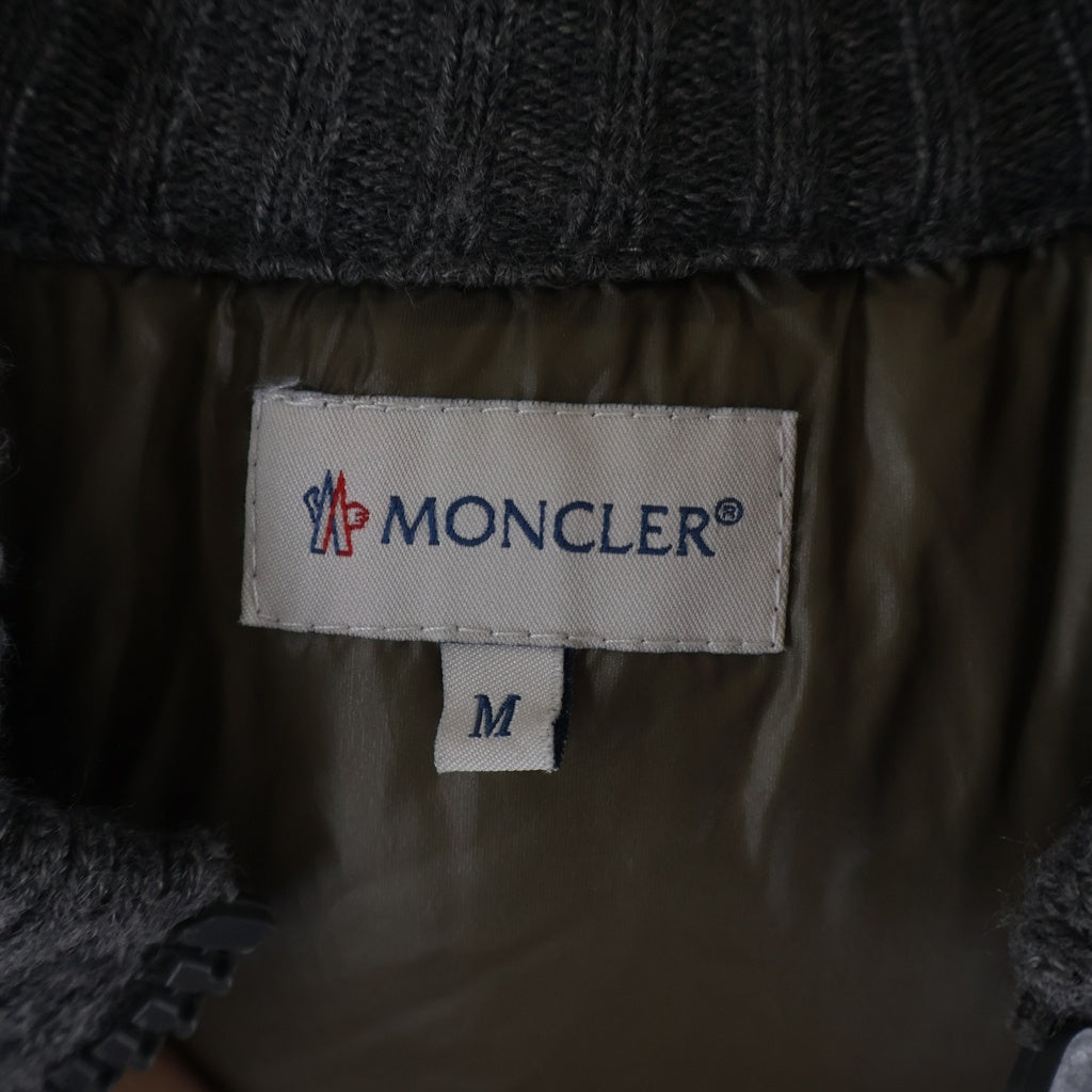 MONCLER(モンクレール) MAGLIONE TRICOT CARDIGANN カーキ×グレー #M レディース