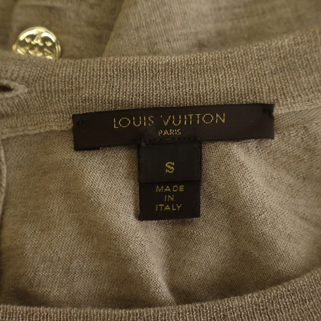 LOUIS VUITTON(ルイヴィトン) 07AW シルク混 カシミヤ ボタンデザイン プルオーバー ニット セーター ベージュ レディース RW072A WLKM07MMH