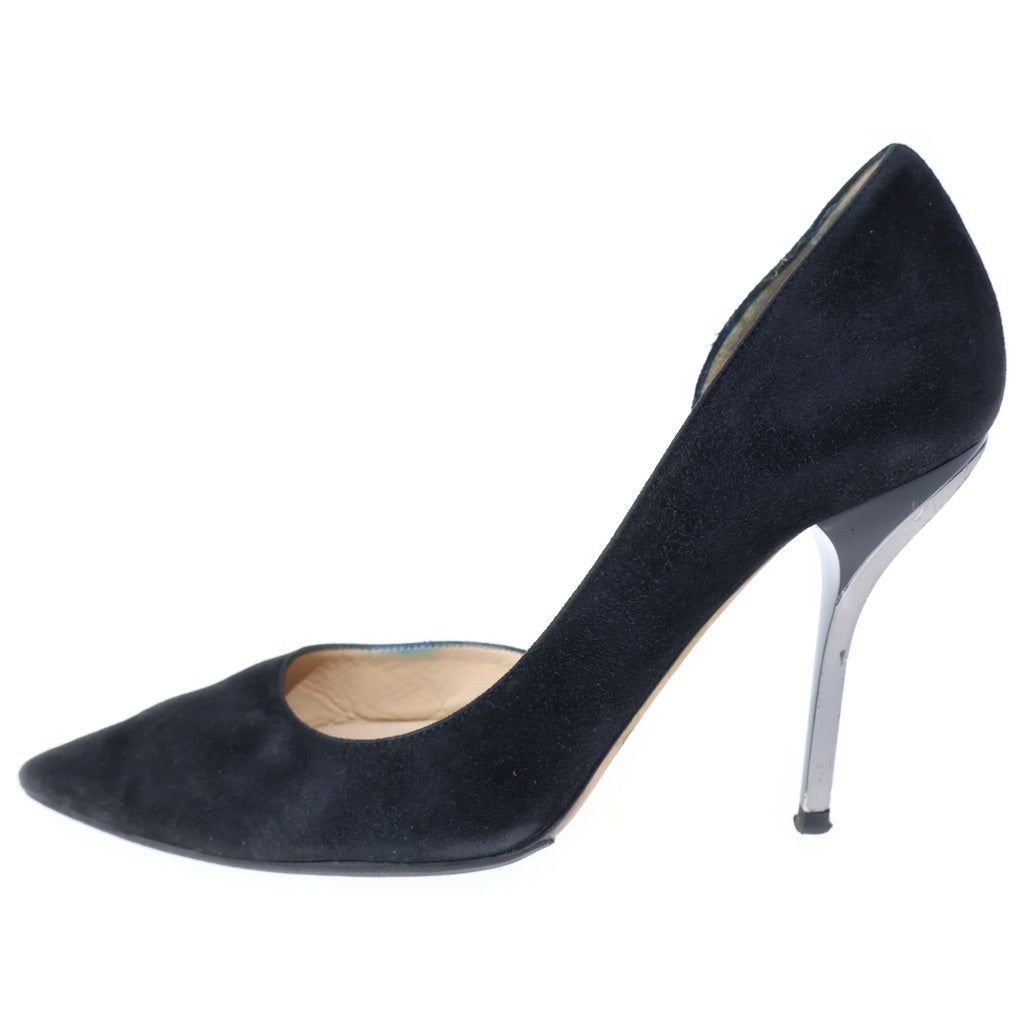 JIMMY CHOO(ジミーチュウ) スエードレザー ヒール ポインテッドトゥ パンプス シューズ ブラック レディース