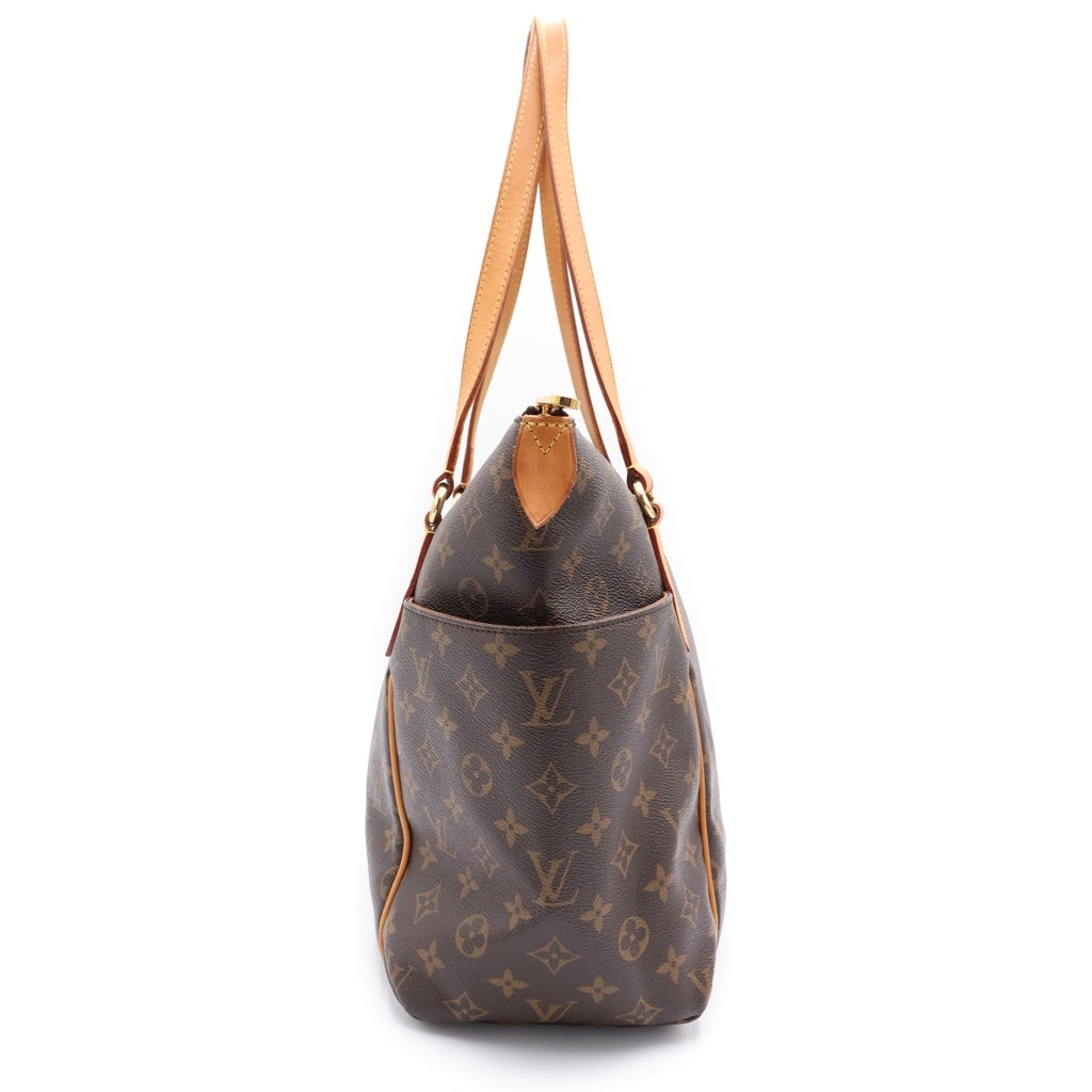 LOUIS VUITTON(ルイヴィトン) モノグラム トータリーMM トートバッグ ハンドバッグ ブラウン レザー×PVC M56689 ゴールド金具 レディース