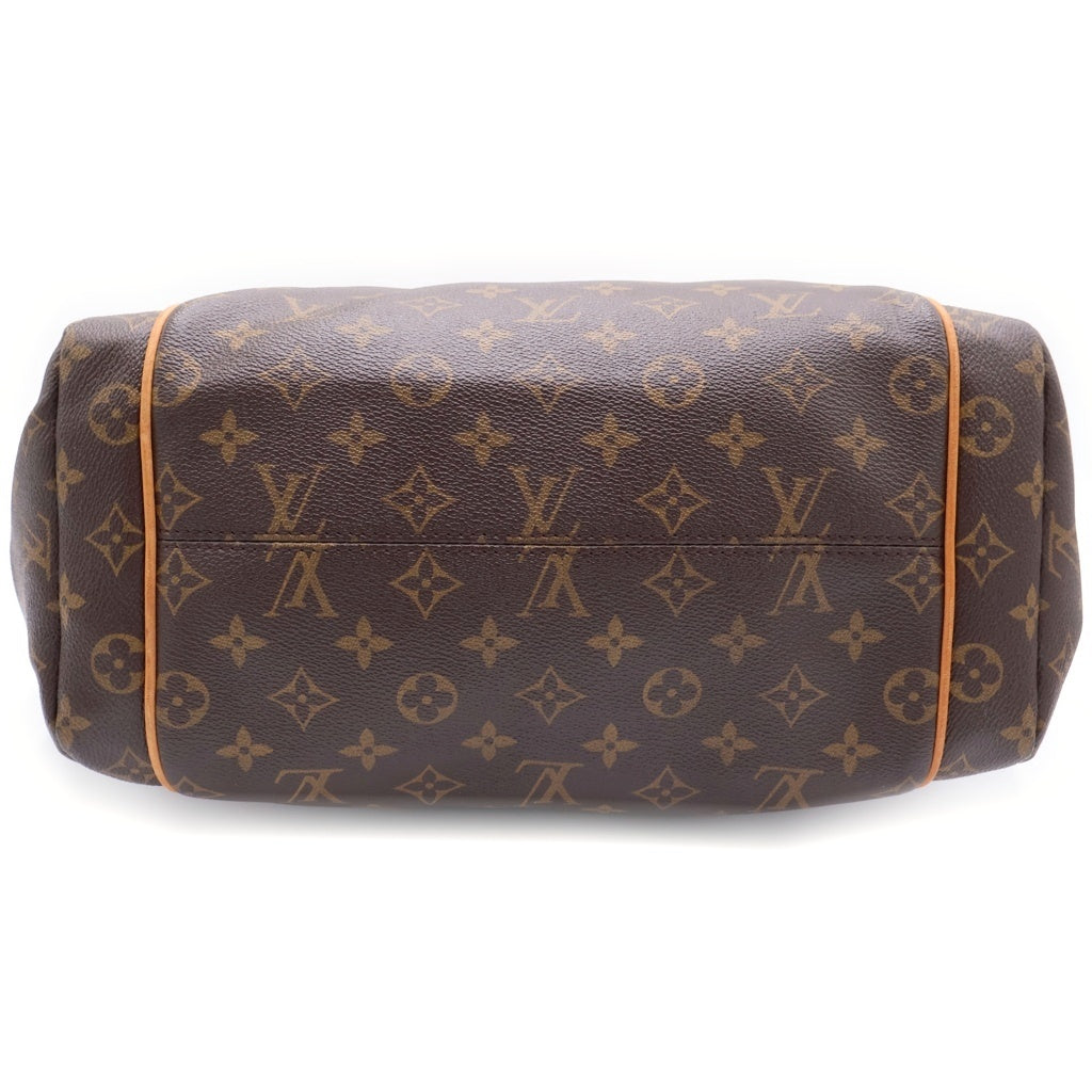LOUIS VUITTON(ルイヴィトン) モノグラム トータリーMM トートバッグ ハンドバッグ ブラウン レザー×PVC M56689 ゴールド金具 レディース
