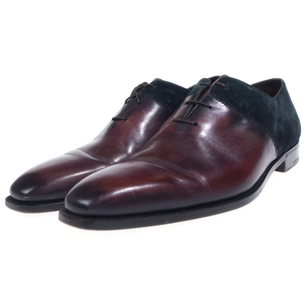 Berluti(ベルルッティ) アレッサンドロ デムジュール スエード切り替え レザー ドレスシューズ ボルドー/ブラック