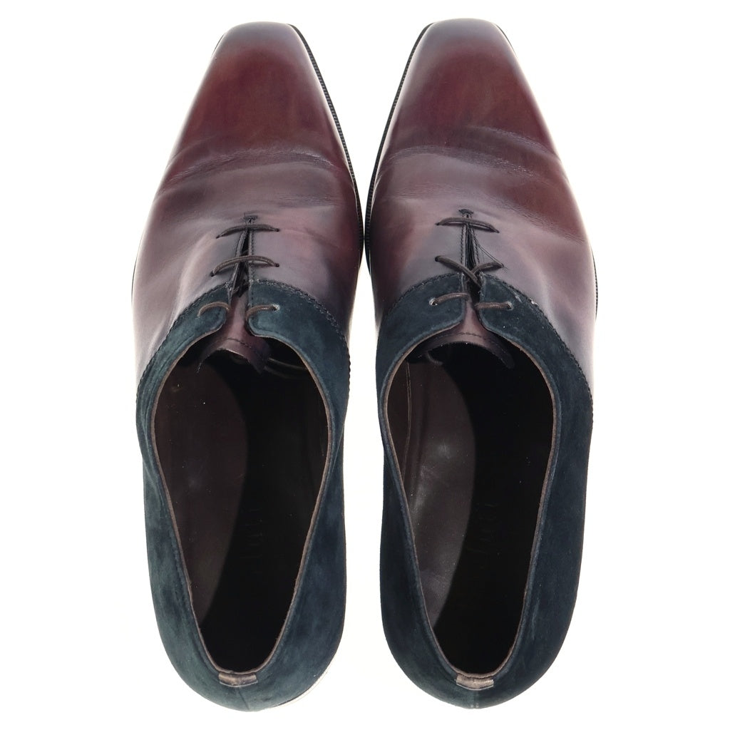 Berluti(ベルルッティ) アレッサンドロ デムジュール スエード切り替え レザー ドレスシューズ ボルドー/ブラック