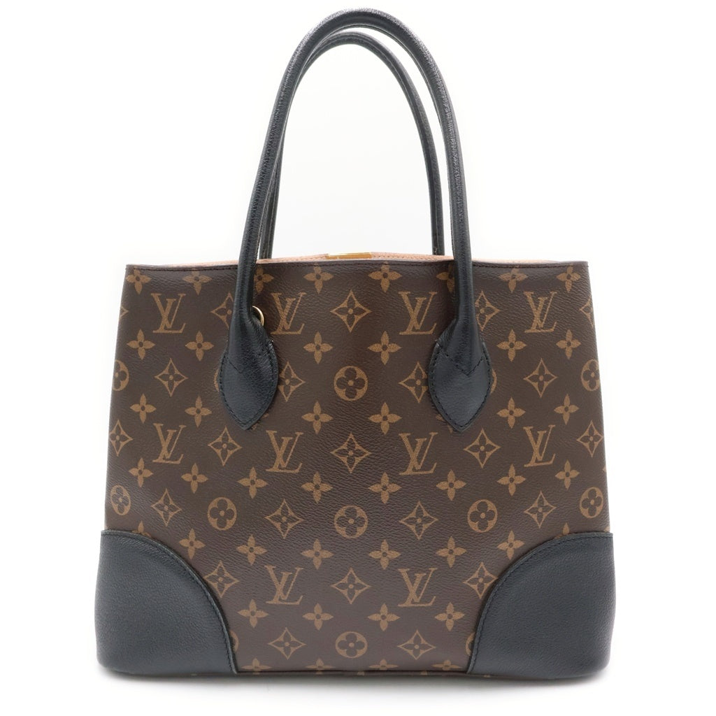 LOUIS VUITTON(ルイヴィトン) モノグラム フランドリン 2WAYバッグ ショルダーバッグ ハンドバッグ トートバッグ ブラウン×ブラック ノワール レザー×PVC M41595 ゴールド金具 レディース