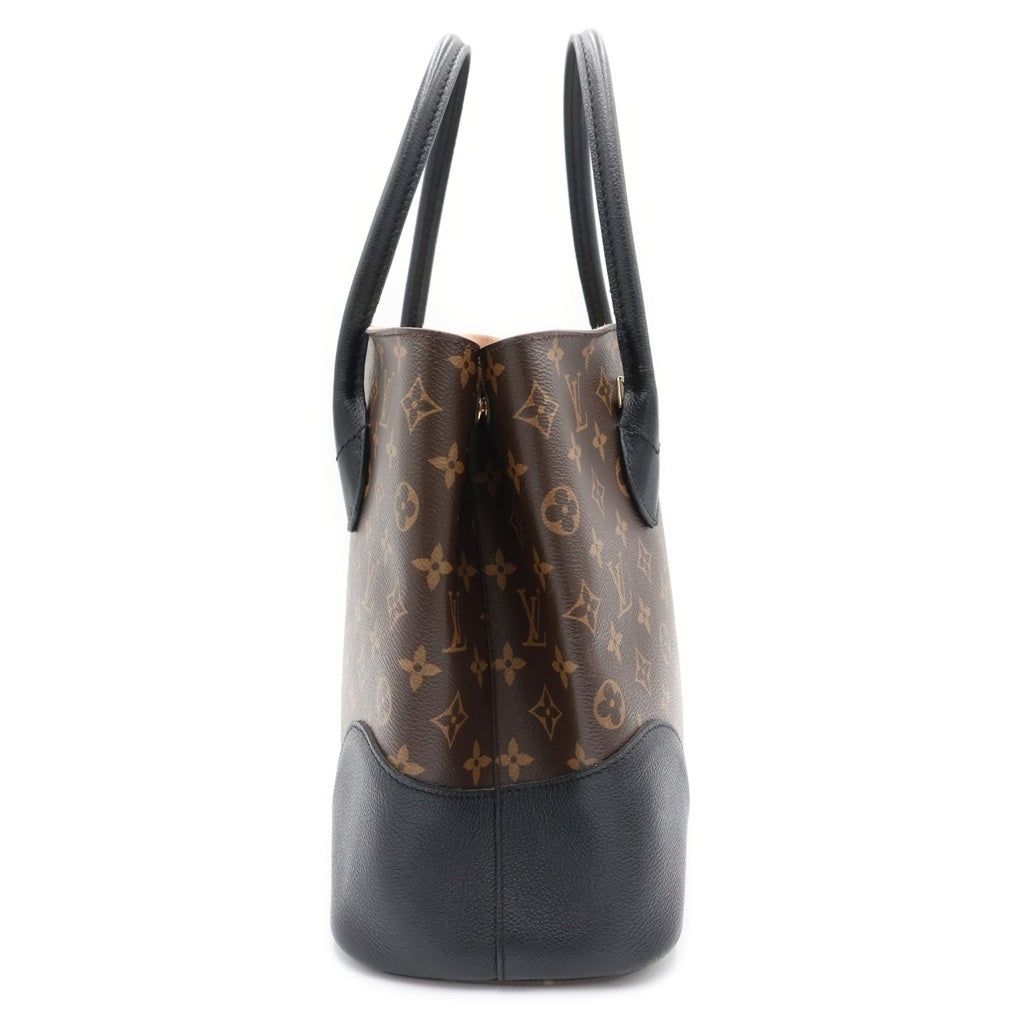 LOUIS VUITTON(ルイヴィトン) モノグラム フランドリン 2WAYバッグ ショルダーバッグ ハンドバッグ トートバッグ ブラウン×ブラック ノワール レザー×PVC M41595 ゴールド金具 レディース