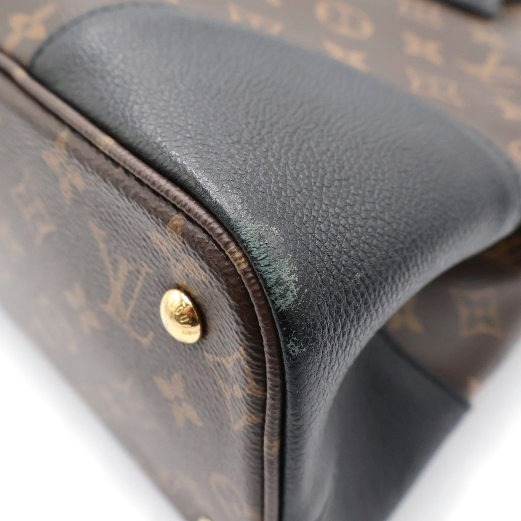 LOUIS VUITTON(ルイヴィトン) モノグラム フランドリン 2WAYバッグ ショルダーバッグ ハンドバッグ トートバッグ ブラウン×ブラック ノワール レザー×PVC M41595 ゴールド金具 レディース