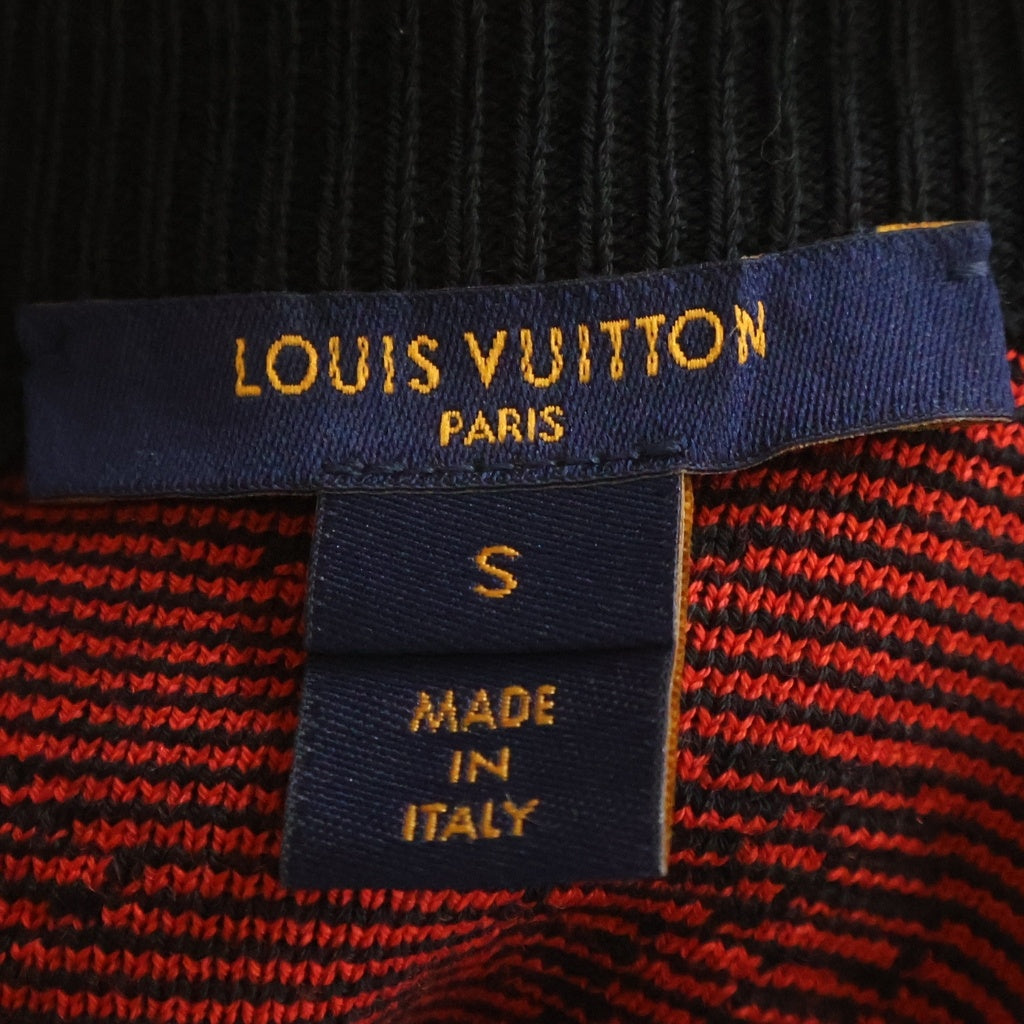 ルイ・ヴィトン 半袖ニットワンピース リブ クリスタル装飾 23AW レディース SIZE XS LOUIS VUITTON LOUIS VUITTON 半袖ワンピース RW222B TY0 FNRP88 シルク混 ツイード