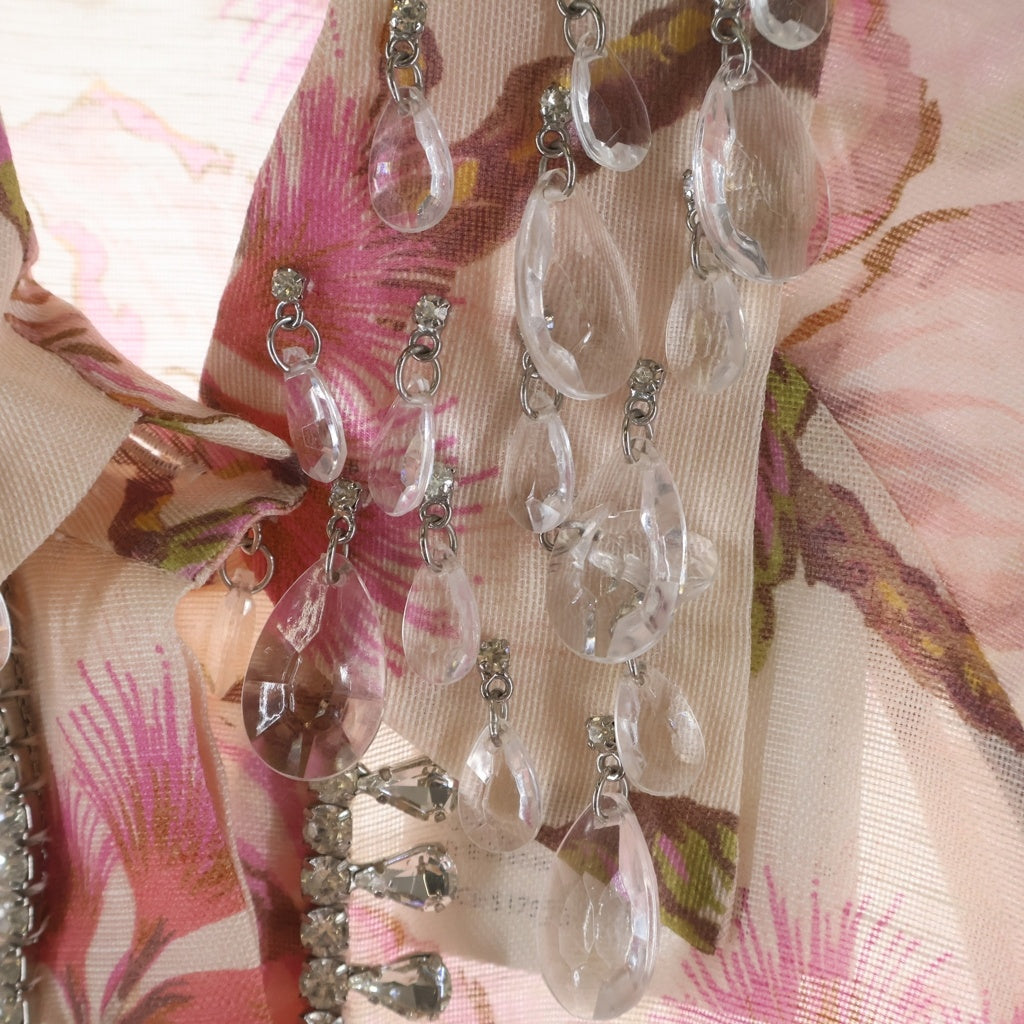 ZIMMERMANN(ジマーマン) Matchmaker Flip Dress マッチメーカー フリップ ドレス フラワー総柄プリント ビジュー装飾 ワンピース ピンク レディース 9145DMAT