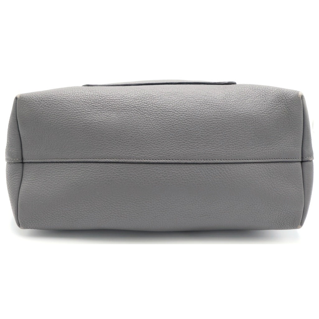 PRADA(プラダ) 2WAYバッグ トートバッグ ハンドバッグ ショルダーバッグ グレー レザー ゴールド金具 レディース