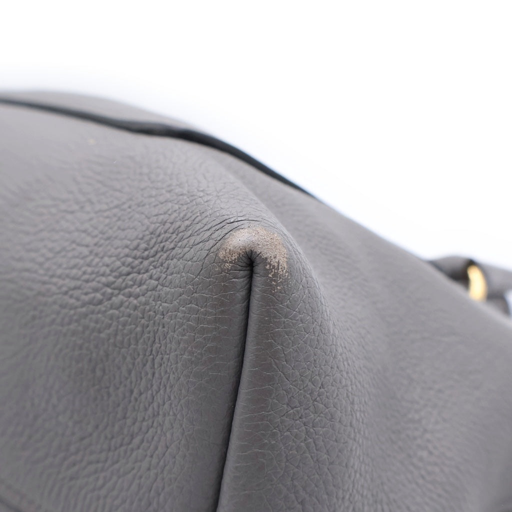 PRADA(プラダ) 2WAYバッグ トートバッグ ハンドバッグ ショルダーバッグ グレー レザー ゴールド金具 レディース
