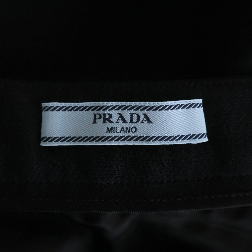 PRADA(プラダ) ロングスカート ブラック ウール×シルク #40 P144V S231 1EVU レディース