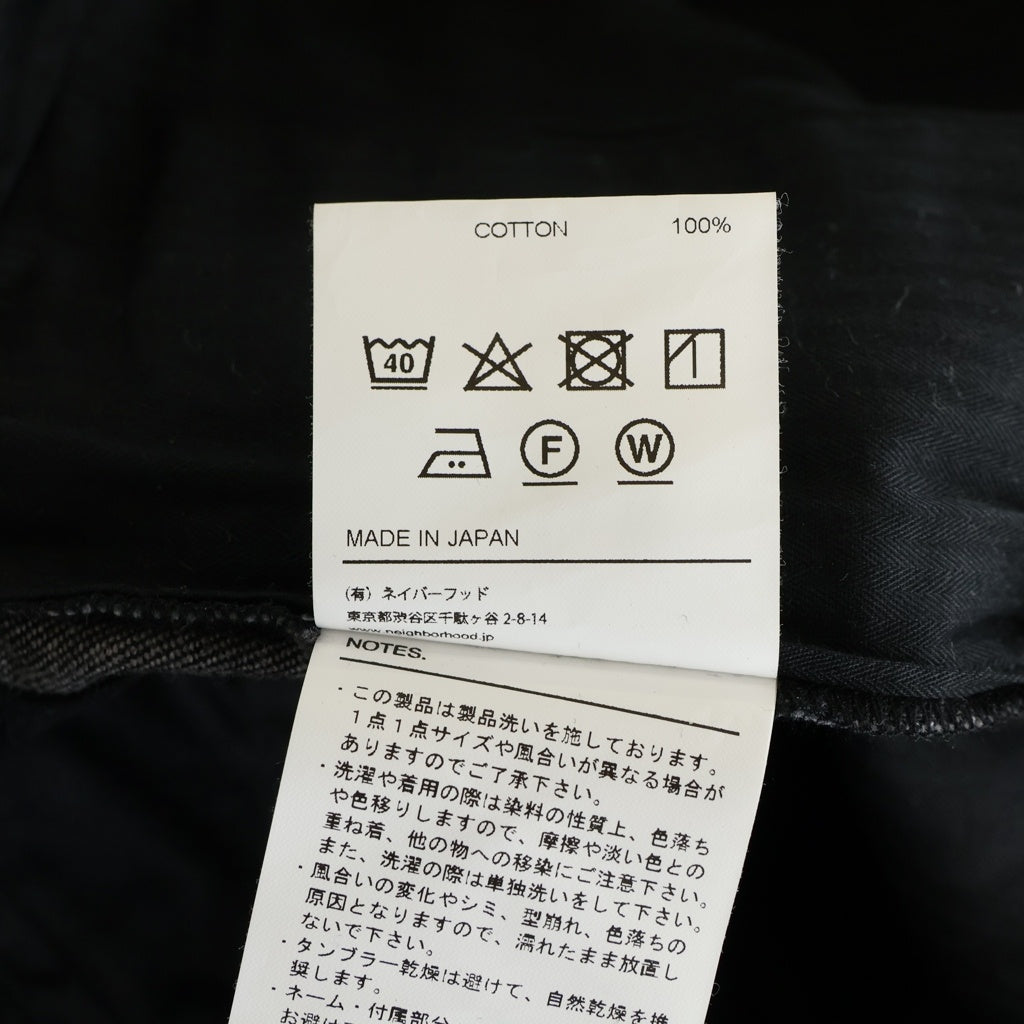 NEIGHBORHOOD(ネイバーフッド) スラックスパンツ ブラック コットン S 232SPNH-PTM01
