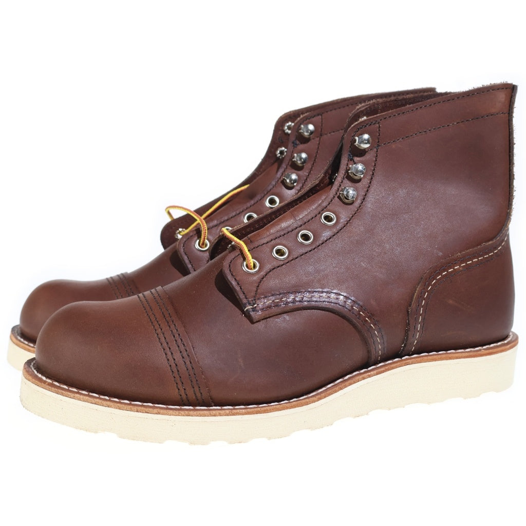 RED WING(レッド ウイング) アイアンレンジャー トラクショントレッド レザー レースアップ ショート ブーツ ブラウン 8088