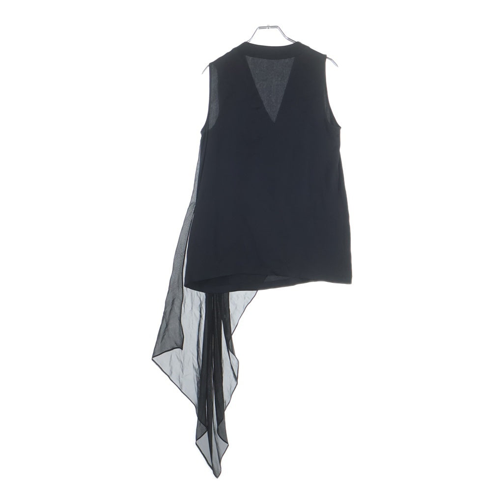 Max Mara(マックスマーラ) シルク ドレープ ノースリーブブラウス ブラック レディース 816603760 07