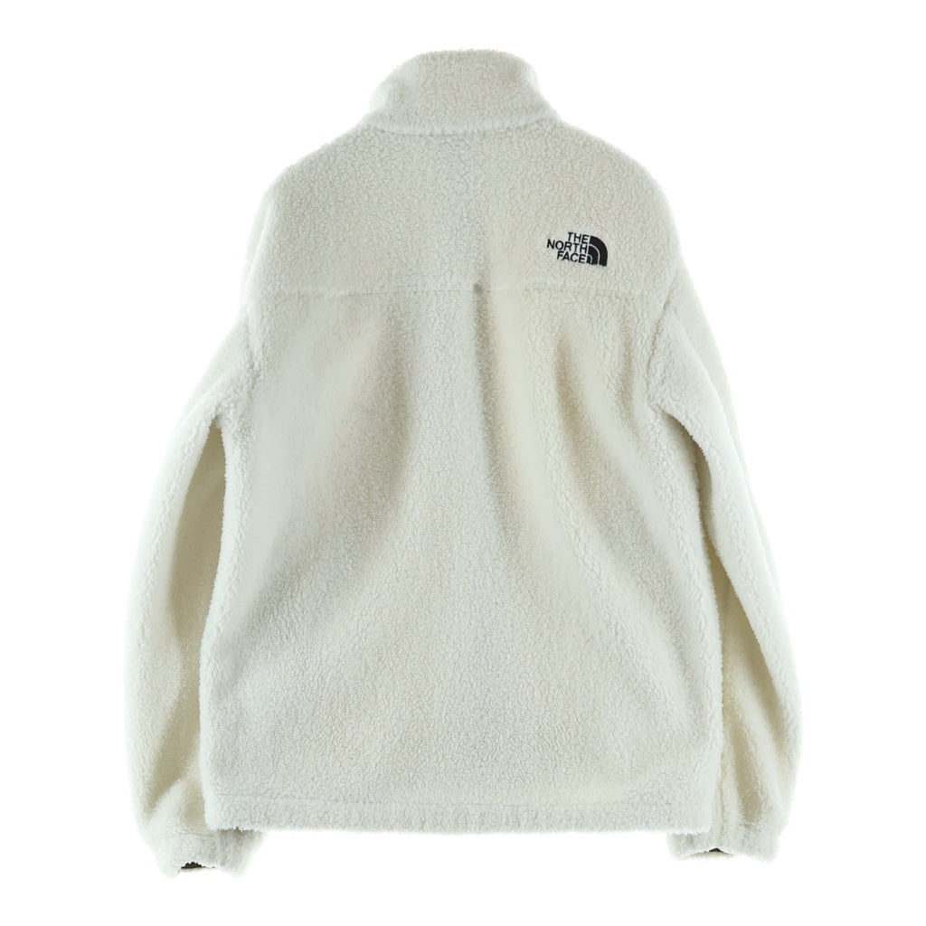 THE NORTH FACE(ザノースフェイス) ロゴ刺繍 ボアフリース ジップアップジャケット ホワイト NJ4FL50J